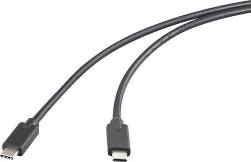 Renkforce USB-C Kabel USB 3.2 Gen2x2 Schwarz Länge: 1,00 m RF-5501102 - Bild 1