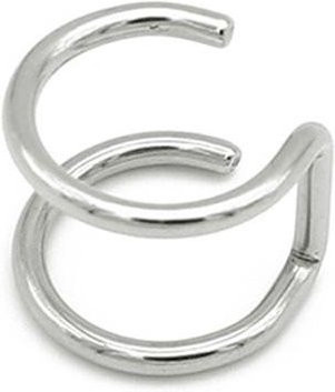Ohrklemme Manschette Edelstahl, Weiß, Unisex - Bild 1