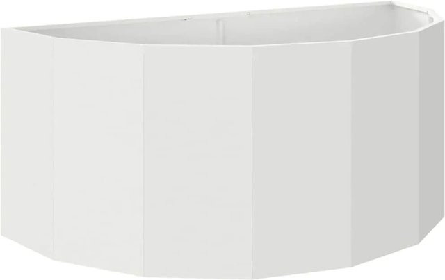 vidaXL Pflanzkübel aus Stahl in Weiß, B/T/H: 120 x 60 x 50 cm - Bild 1