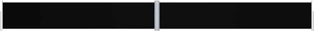 vidaXL Ausziehbare Seitenmarkise in Schwarz aus Polyester mit Stahl und Aluminium, B: 1200 cm, H: 117 cm - Bild 1