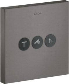 Hansgrohe ShowerSelect UP-Vtl Fertigmontageset mit 3 Ventilen in eckiger Ausführung und brushed brass Finish - Bild 1