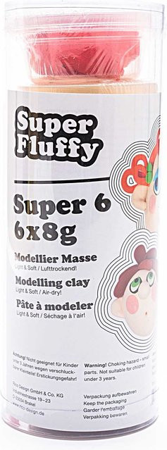 Rico Design Super Fluffy Top 6 Modelliermasse 6-teiliges Set - Bild 1