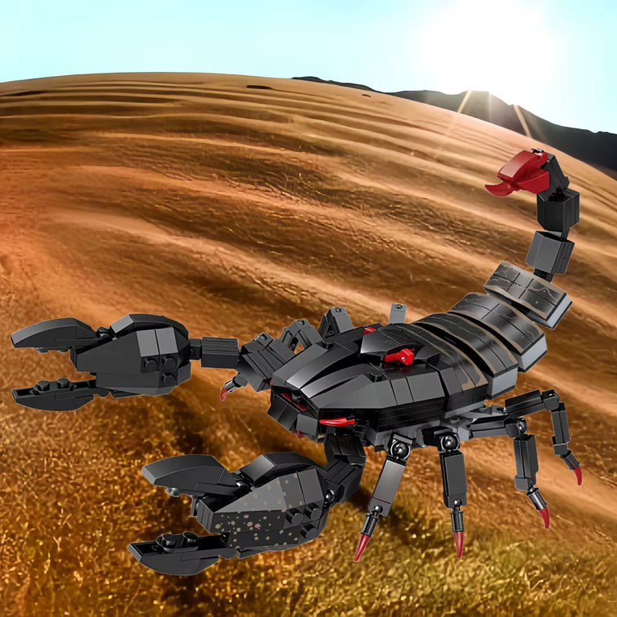 KNEW BUILT Mini Bricks Baubaustein Set Insekten Modell Trilobit Spinne Hundertfüßer Skorpion aus Kunststoff - Bild 2