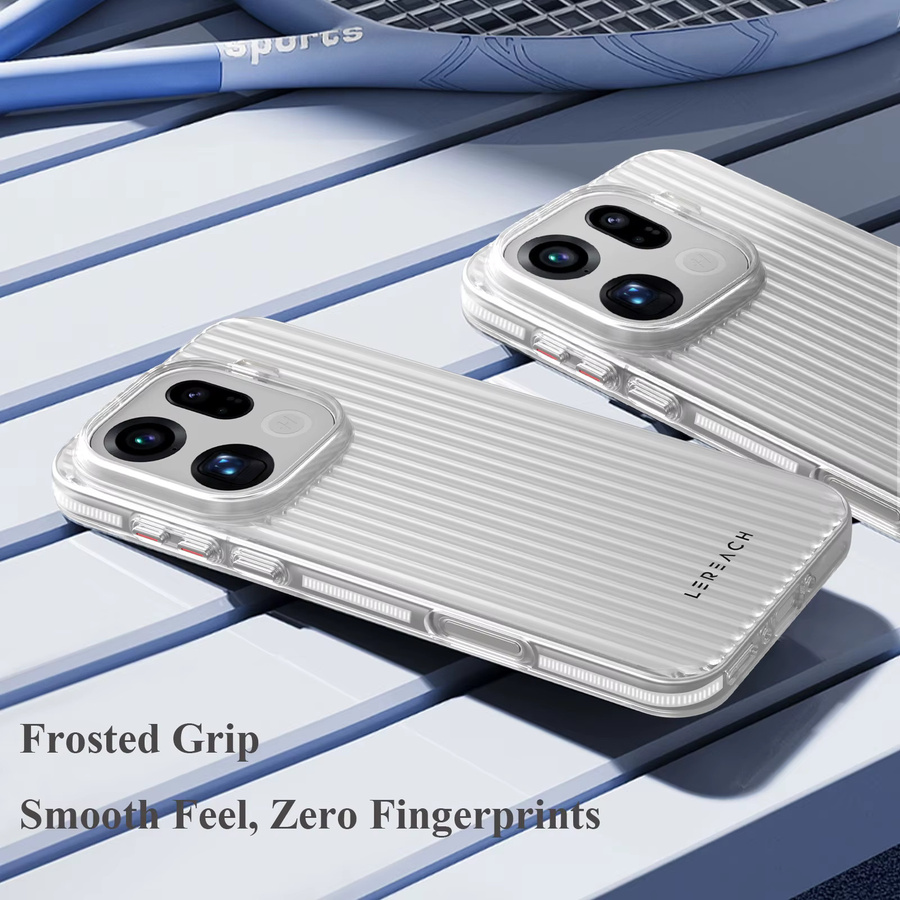 Lereach Handyhülle für OPPO Find X9 Pro und OPPO Find X9, geripptes mattes Design, rutschfest und fingerabdruckresistent, Schwarz oder Transparent - Bild 3