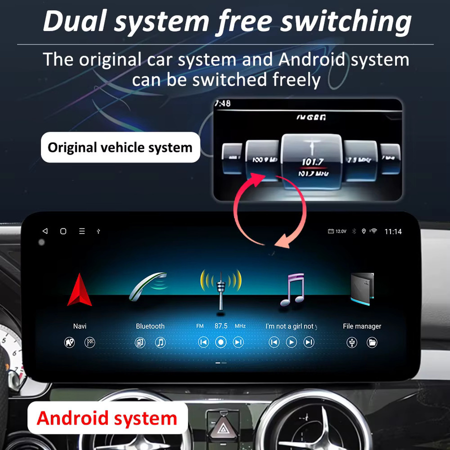 LIARO-NAVI Multimedia-Navigationssystem für Mercedes Benz CLS W218 (2011 - 2018) mit Android 16, Carplay, GPS, Bluetooth und 4G in Schwarz - Bild 4
