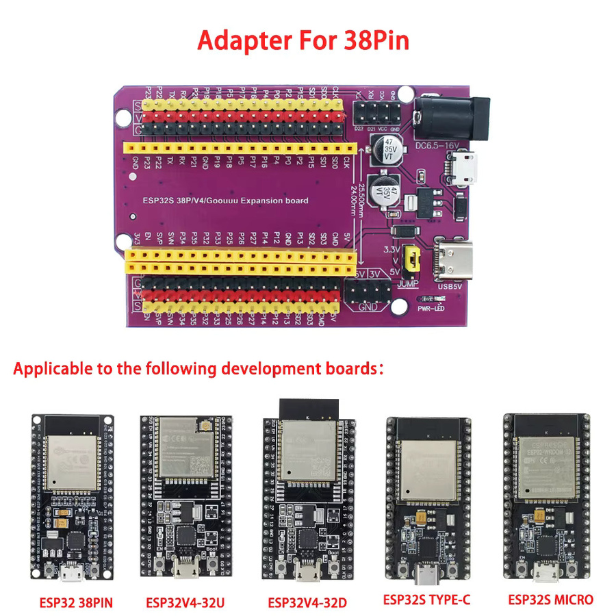 ESP32-Entwicklungsboard mit WiFi und Bluetooth, Dual-Core Mikrocontroller mit extrem geringem Stromverbrauch - Bild 3