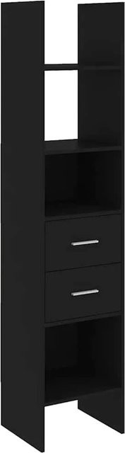 vidaXL Bücherregal modern in Schwarz aus Holzwerkstoff, B/T/H: 40 x 35 x 180 cm - Bild 1