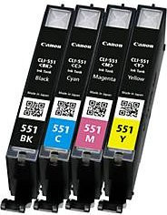 Canon CLI-551 Multipack Original Tintenpatronen CMYK Schwarz, Cyan, Magenta, Gelb - Bild 3