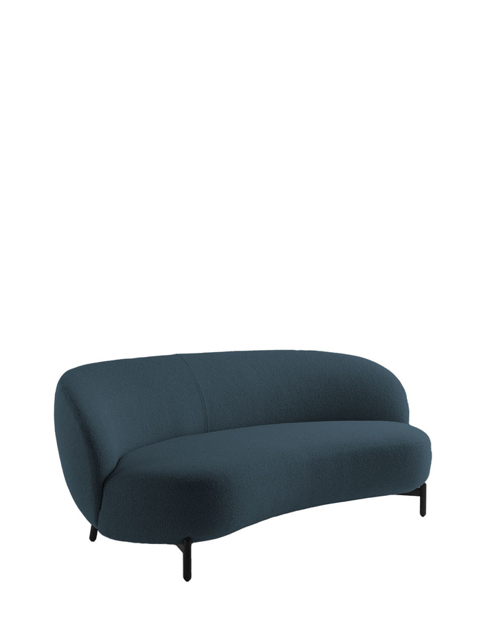 Kartell Lunam Sofa Orsetto mit blauem Stoffbezug und Metallrahmen - Bild 2