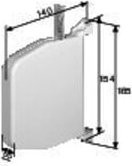 DANNERT Gurtwickler 84803 mechanisch weiß B/T/H: 185,0 x 140,0 cm - Bild 1