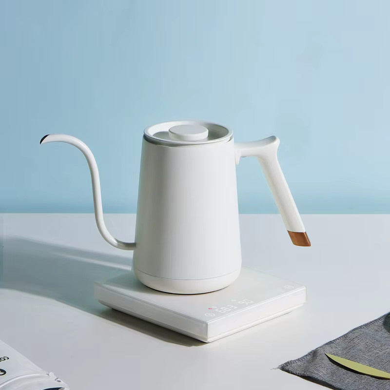 Timemore Fish Smart Elektrischer Schwanenhals-Wasserkocher mit App-Steuerung, temperaturgesteuerter Pour-Over Wasserkocher aus Edelstahl, Farbe: Weiß - Bild 2