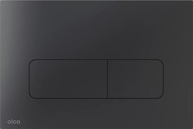 Alcadrain WC-Betätigungsplatte MOON-BLACK in Schwarz matt aus Edelstahl mit Dual-Flush-Funktion - Bild 1