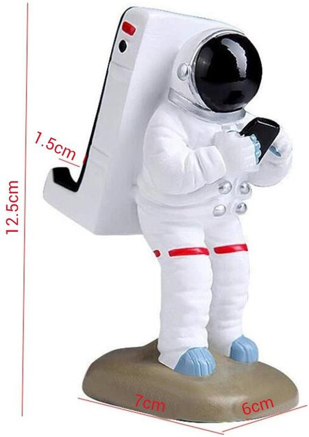 KONNWEI Astronauten-Handyhalterung und Tablet-Ständer für den Schreibtisch, Weiß - Bild 1