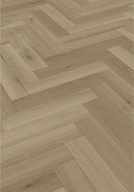 Check One Click-Vinylboden Kammerbrühl Oak Herringbone in Braun und Beige - Bild 1