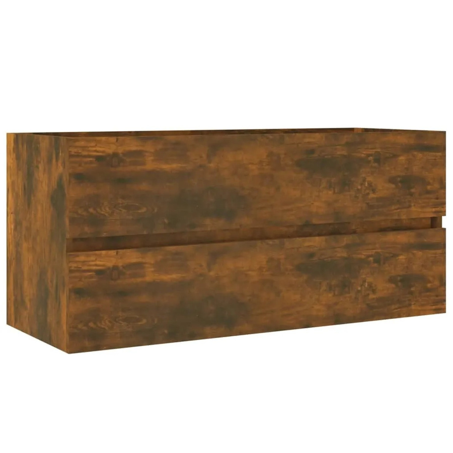 vidaXL Waschbeckenschrank aus Holzwerkstoff in Räuchereiche, Braun, B: 100 cm, T: 38,5 cm, H: 45 cm - Bild 2