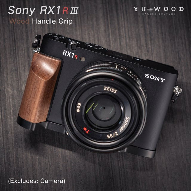YUWOOD L-förmige Montageplatte mit Holzgriff für Sony RX1RM3 in Schwarz und Braun mit integrierter Arca-Swiss Schnellwechselplatte - Bild 1