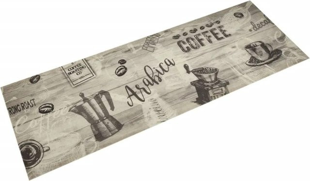 vidaXL Küchenteppich aus Samt in Kaffee Grau, waschbar und rutschfest, Breite: 60 cm, Länge: 180 cm - Bild 1