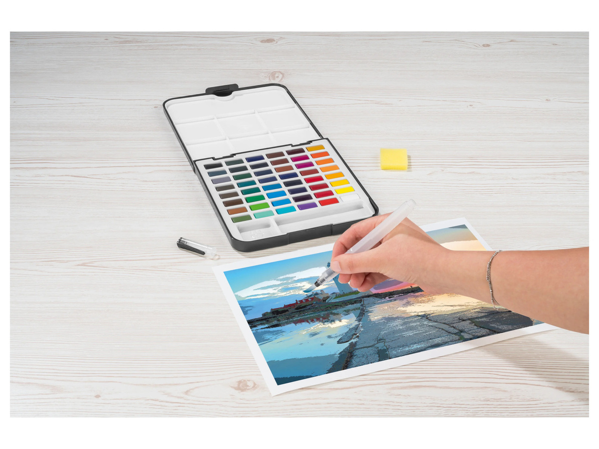 CRELANDO Aquarell-Farbkasten 51-teiliges Set - Bild 2