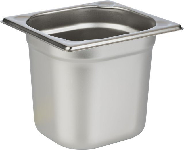 APS Gastronorm Behälter GN 1/6 aus Edelstahl in Silber, Volumen: 2,4 l, B/T/H: 16,2 x 17,6 x 15 cm - Bild 1