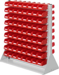 Kappes Systemeinheit RasterPlan Gr. 3 doppelseitig Mod. D33 in Grau und Rot aus Kunststoff, B/T/H: 110 x 100 x 43 cm - Bild 1