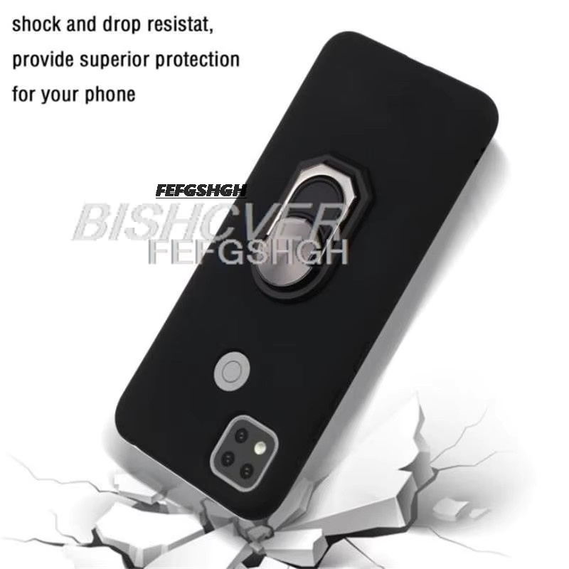 Oukitel C68 Plus Silikonhülle mit Fingerring in Transparent und Blau - Bild 2