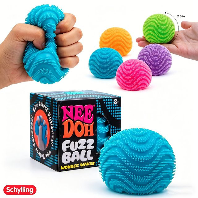 Schylling NeeDoh Fuzz Ball, Stressabbau-Ball, Fidget-Spielzeug - Bild 1
