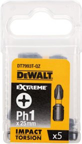 DeWalt Torsion Bit Schlagschrauber-Bit Ph1 Gelb 25mm - Bild 1