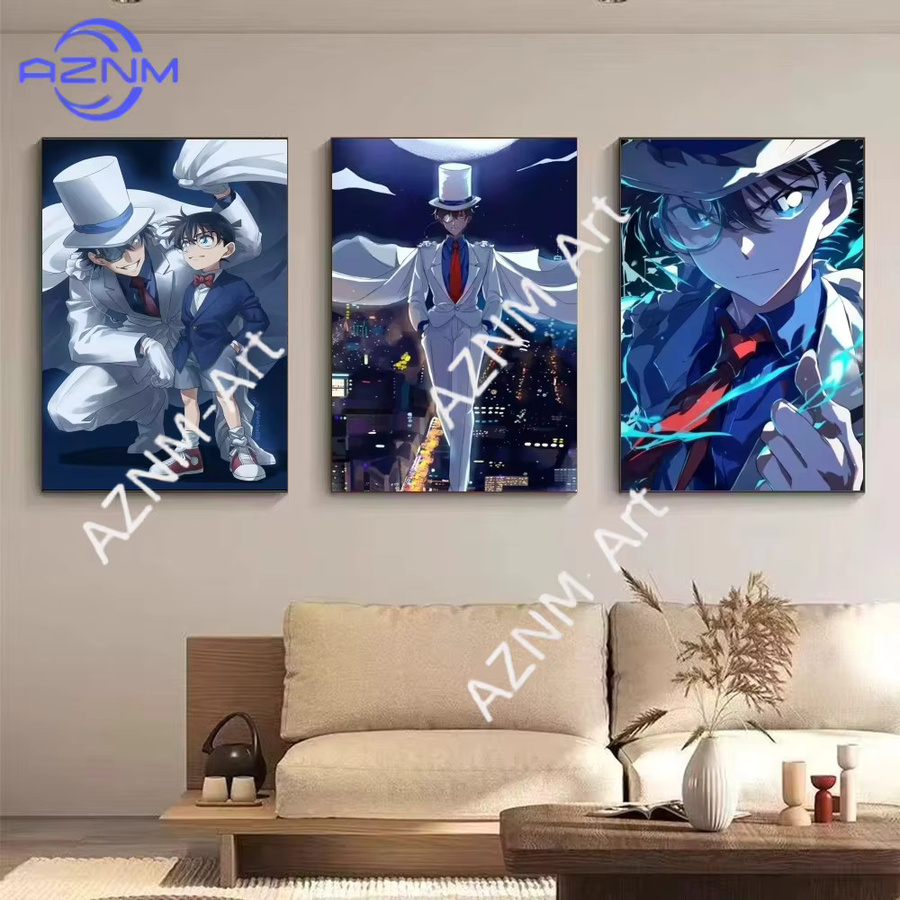 KAYOU Anime Poster Kaitou Kid Detektiv Conan Wanddekoration Illustration Mehrfarbig - Bild 2