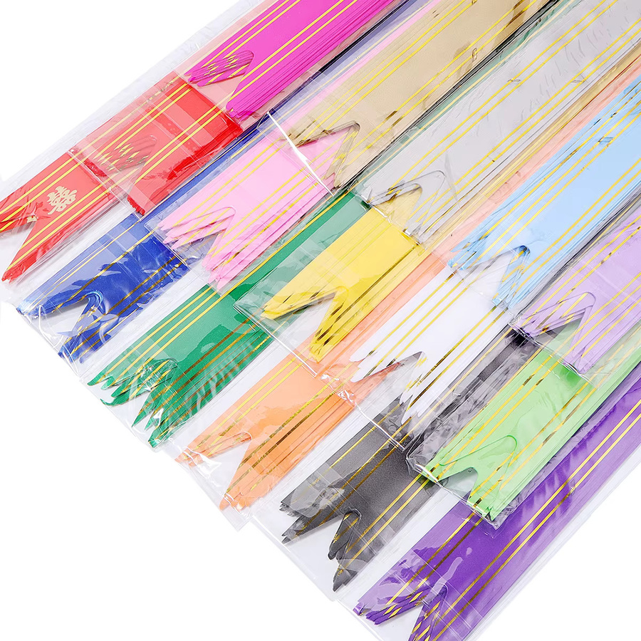 20 Stück Bunte Geschenkverpackungs-Schleifen als Schmetterlings-Dekoration für Geburtstag, Hochzeit und Weihnachten in Mehrfarbig und Weiß - Bild 3