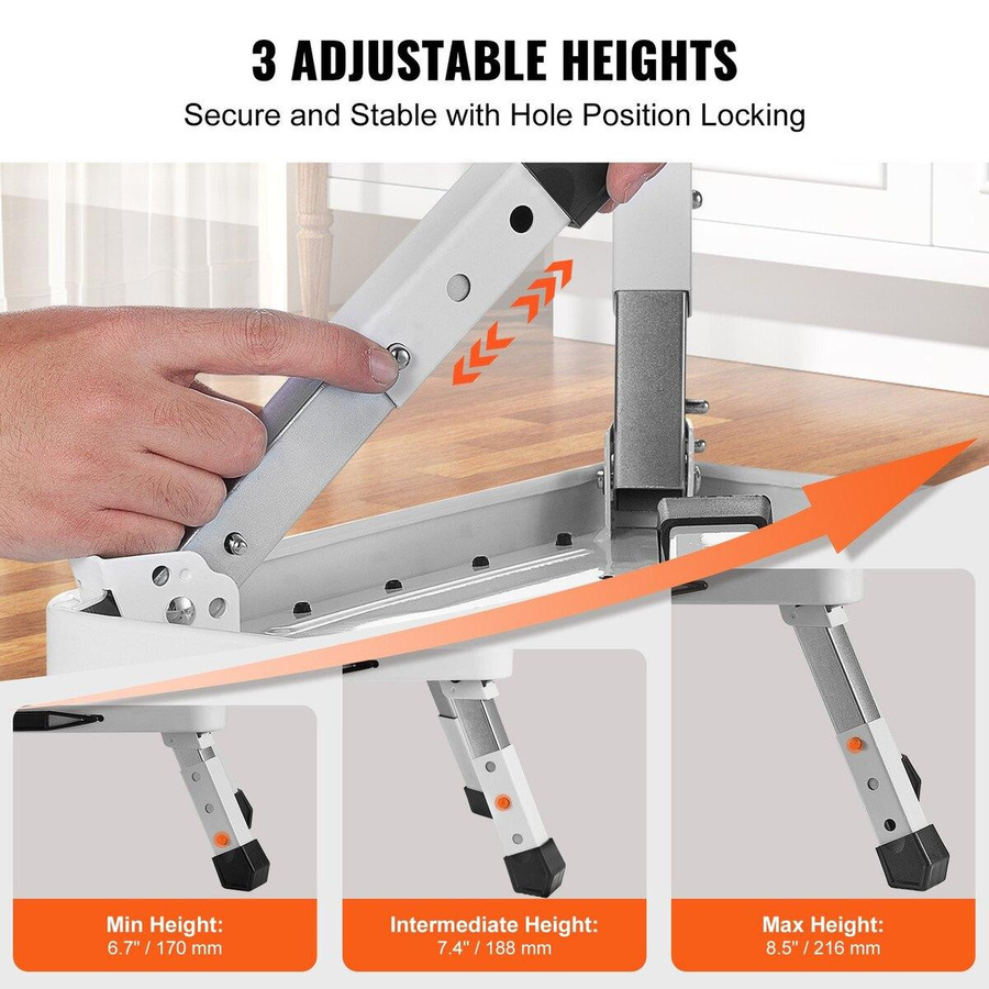 Buying Solutions MB Faltbarer Trittschemel aus Stahl mit 3 verstellbaren Höhen und 150 kg Tragfähigkeit - Bild 4