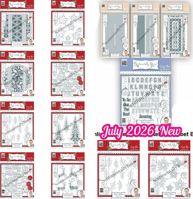 Sentimentally Yours Slimeline Kollektion Dl Ornate Layers Metall-Stanzformen und Stempel in Silber für DIY Scrapbook und Karten - Bild 1