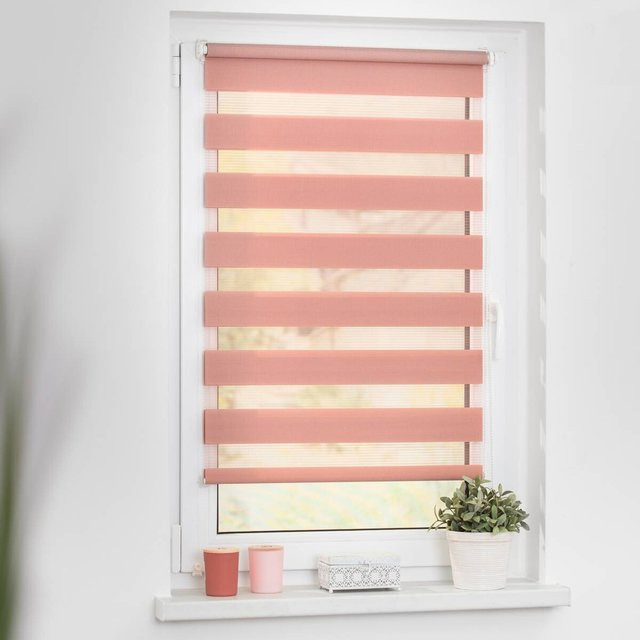 Lichtblick Duo-Rollo Klemmfix Day-Night in Pink, B: 80 cm, H: 150 cm - Bild 1