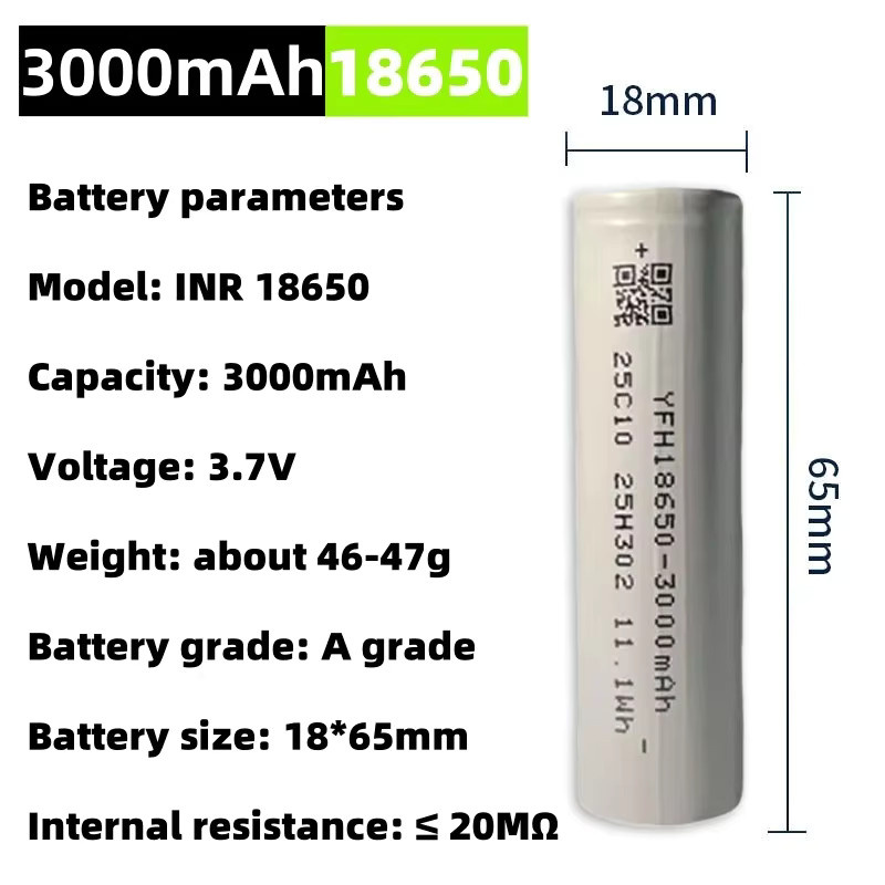 Roza Cinnie Li-Ionen-Akku 18650 mit 3,7 V und 3000 mAh - Bild 2