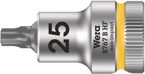 Wera Zyklop Bitnuss Steckschlüsseleinsatz TX 25 mit 3/8 Zoll Antrieb, Farbe: Silber, Material: Edelstahl - Bild 1