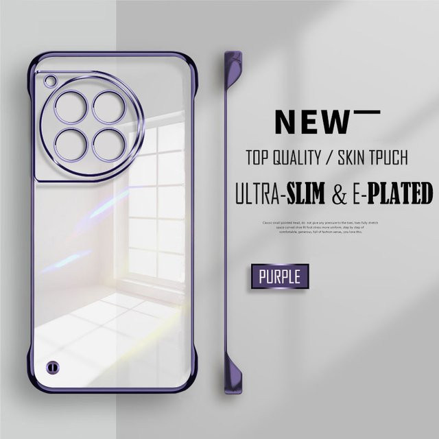 Transparente und schlanke rahmenlose Handyhülle mit Objektivschutz für OnePlus 13, 13R, 12, 12R, 11, 11R, 10T, 10R und 10 Pro - Bild 1