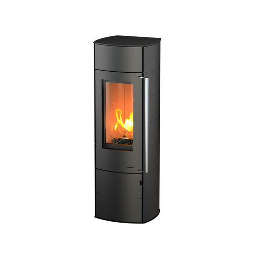 THERMIA Kaminofen Alpha Ring in Schwarz aus Stahl mit 7 kW Leistung - Bild 3