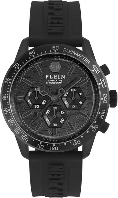 Philipp Plein Chronograph, Quarz, Edelstahl, 44 mm, Herren, Schwarz - Bild 1