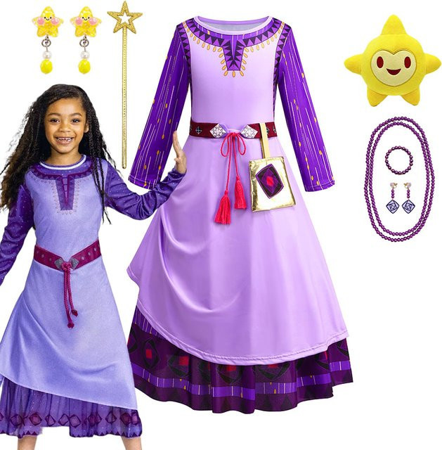 MESOQ Prinzessin Asha Kostüm, Rollenspiel, Lila - Bild 1