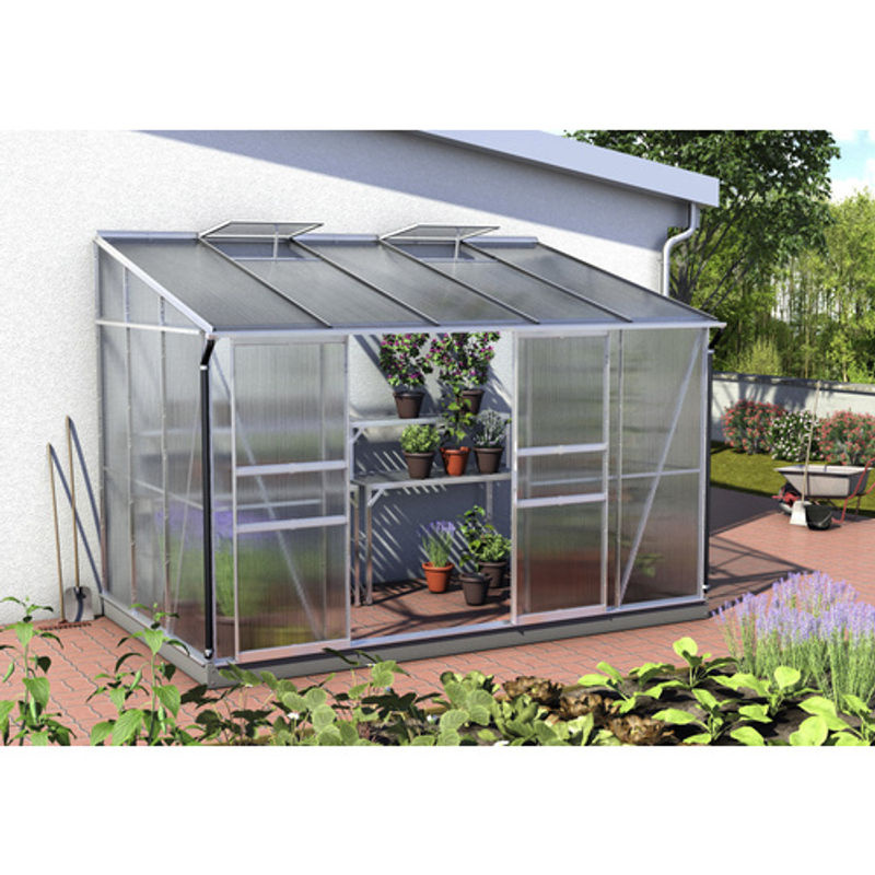 VITAVIA Gewächshaus Osiris aus Aluminium und Kunststoff in Silber, 6,5 m² - Bild 2