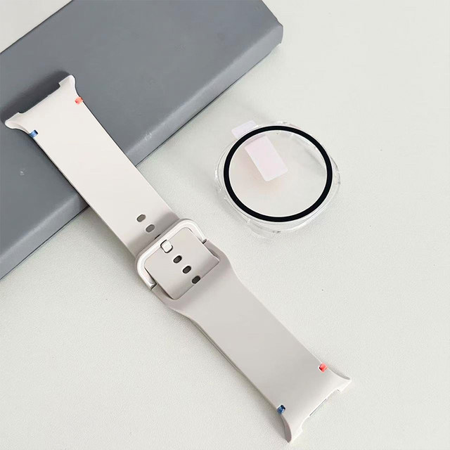 Samsung Galaxy Watch 8 Zubehör, Silikonarmband, Weiß, 40 mm/44 mm - Bild 1
