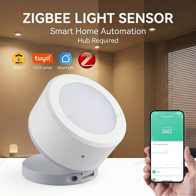 Coolo ZigBee Lichtsensor in Weiß für Tuya Smart Life und Z2M Hausautomation - Bild 1