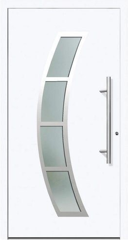KNOCK Flügelüberdeckende Kunststoff-Haustür NEW YORK mit Glaseinsatz, weiß, Höhe: 210,0 cm, Breite: 100,0 cm - Bild 1