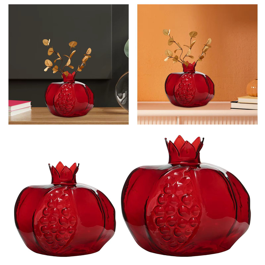 Kesoto Glasvase Granatapfel in Rot im skandinavischen Design - Bild 4
