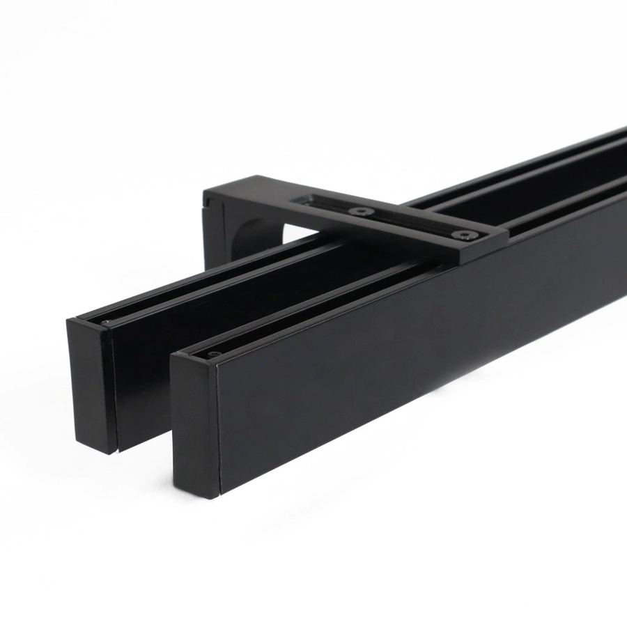 Deco-Raum Gardinenschiene Loft nach Maß, 2-Lauf, gerade, Deckenmontage, Schwarz, Breite: 90 cm - Bild 2