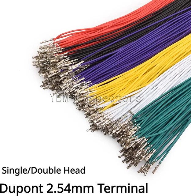 Dupont Anschlusskabel mit doppeltem Einzelkopf, 26 AWG, Blau - Bild 1