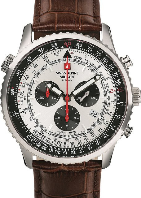 Swiss Alpine Military Chronograph, Quarz, Edelstahl, 45 mm, Herren - Bild 1