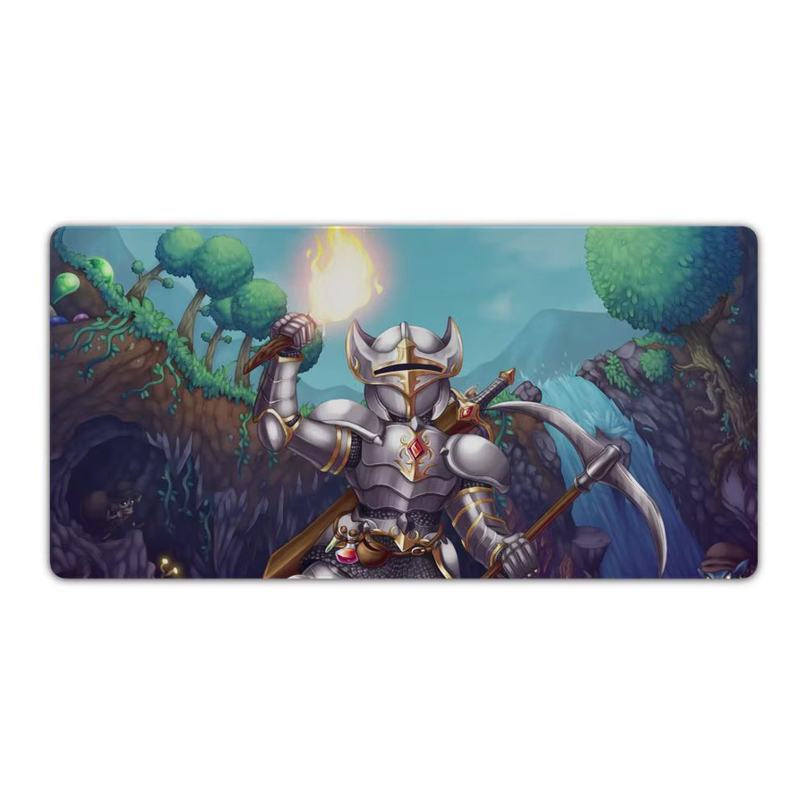 T-Terraria Mauspad XXL Computer Schreibtischunterlage mit HD Art Design in Schwarz und Multicolour, B/T: 90 x 40 cm - Bild 3