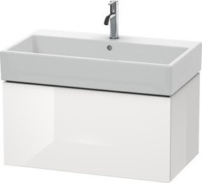 Duravit L-Cube Waschtischunterschrank in Weiß Hochglanz, wandhängend, B/T/H: 78,4 x 45,9 x 39,4 cm - Bild 1