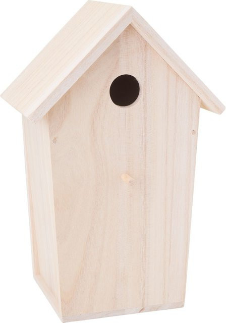 VBS Deko-Vogelhaus aus Rohholz in Beige, B/T/H: 16,0 x 25,0 x 11,5 cm - Bild 1