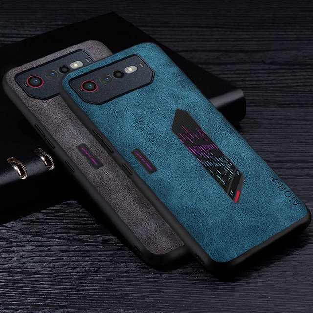 Kratzfeste PU-Ledertasche in Blau für dein Asus ROG Phone 7 - Bild 1